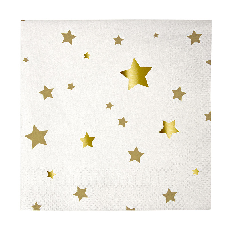 Gold Star Small Paper Napkins By Meri Meri Vibrant Home